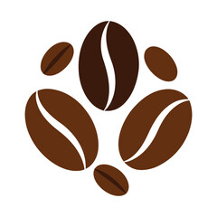 Stylish coffee beans vector illustration, ideal for cafes, logos, packaging, and decor. Add a touch of aromatic charm to your design projects with this versatile graphic.