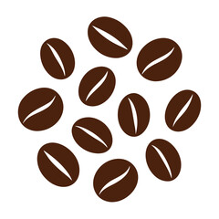 Stylish coffee beans vector illustration, ideal for cafes, logos, packaging, and decor. Add a touch of aromatic charm to your design projects with this versatile graphic.