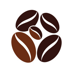 Stylish coffee beans vector illustration, ideal for cafes, logos, packaging, and decor. Add a touch of aromatic charm to your design projects with this versatile graphic.