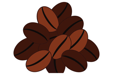 Stylish coffee beans vector illustration, ideal for cafes, logos, packaging, and decor. Add a touch of aromatic charm to your design projects with this versatile graphic.