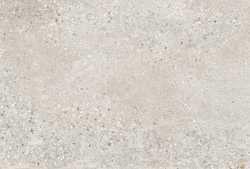 Scanned texture in high quality Terrazzo. Concrete wall with stones of different colors. Light gray stones. 