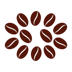 Stylish coffee beans vector illustration, ideal for cafes, logos, packaging, and decor. Add a touch of aromatic charm to your design projects with this versatile graphic.