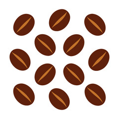 Stylish coffee beans vector illustration, ideal for cafes, logos, packaging, and decor. Add a touch of aromatic charm to your design projects with this versatile graphic.