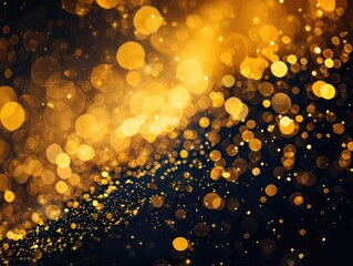 A gold and black background with a lot of small gold circles