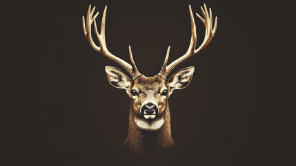 A regal deer stands tall, its antlers proudly displayed as it surveys its surroundings