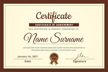 Simple employee of the month certificate