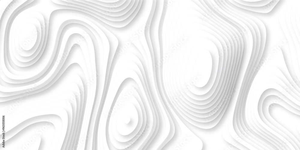 Poster abstract background vector abstract wavy line 3d paper cut white background. abstract pattern with l