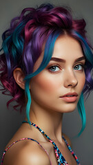 Naklejka premium A collage of beautiful girls showcasing diverse styles and smiles in vibrant settings