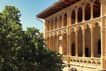 Obraz premium Olite. Navarre. Royal palace. The ancient court of the Navarrese kings was established in the Royal Palace of Olite, in one of the most luxurious medieval castles in Europe.