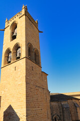 Fototapeta premium Olite. Navarre. Royal palace. The ancient court of the Navarrese kings was established in the Royal Palace of Olite, in one of the most luxurious medieval castles in Europe.