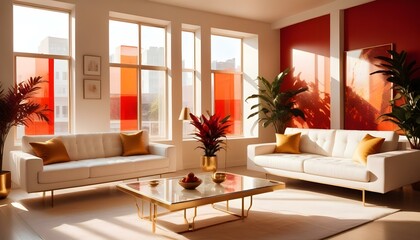 Photo interior modern design room 3d illustration