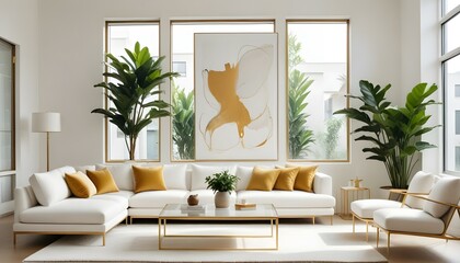 Photo interior modern design room 3d illustration