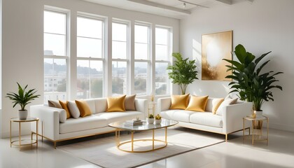 Fototapeta premium Photo interior modern design room 3d illustration