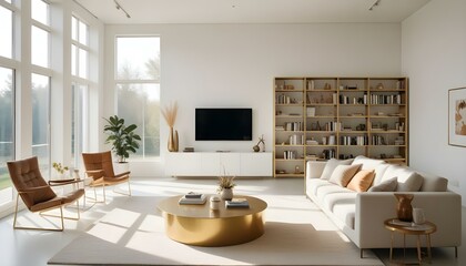 Fototapeta premium Photo interior modern design room 3d illustration