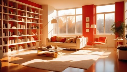 Photo interior modern design room 3d illustration