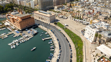 Aerial view of the Margherita theater in Bari, Puglia, Italy. It is located on the city's...