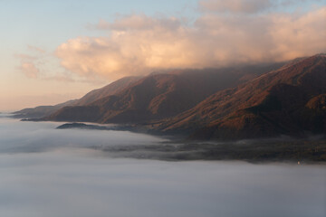 sunrise over the mountains