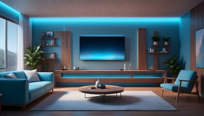 Photo interior modern design room 3d illustration