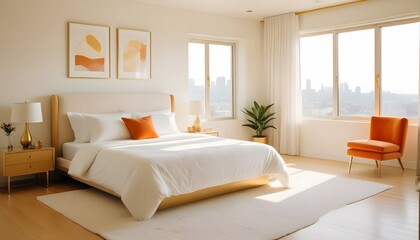 Photo interior modern design room 3d illustration