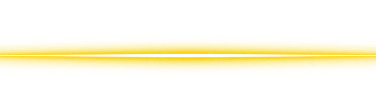 PNG line neon futuristic sign yellow isolated on transparent background. Light ray glowing effect. Light beam. Light line flare. Sparkling graphic design elements.