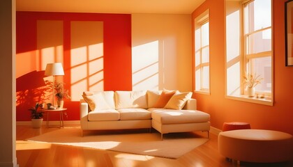 Fototapeta premium Photo interior modern design room 3d illustration