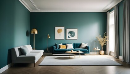 Photo interior modern design room 3d illustration