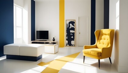 Photo interior modern design room 3d illustration