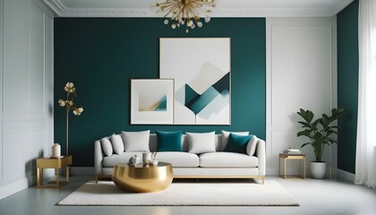 Photo interior modern design room 3d illustration