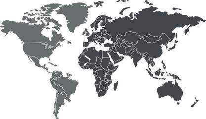  vector of gray colored world map with white background
 


 

