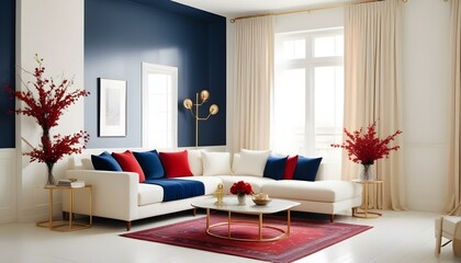 Photo interior modern design room 3d illustration