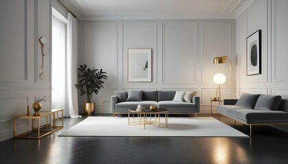 Photo interior modern design room 3d illustration