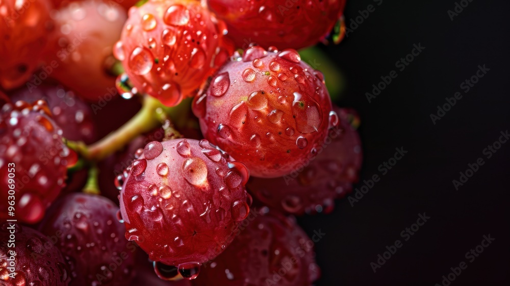 Wall mural macro closeup view of grape fruit balls