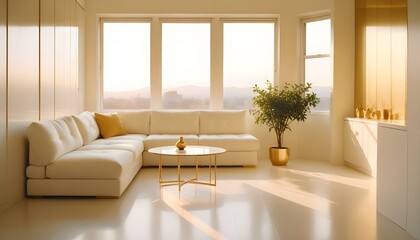 Fototapeta premium Photo interior modern design room 3d illustration