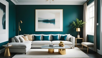 Photo interior modern design room 3d illustration