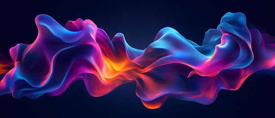 Obraz premium Abstract Colorful Flowing Wave Pattern