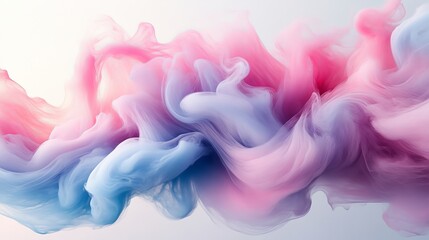 Obraz premium Abstract pastel colored smoke waves, serene
