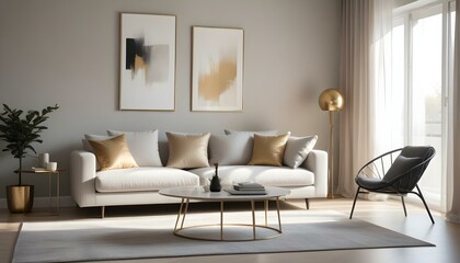 Photo interior modern design room 3d illustration