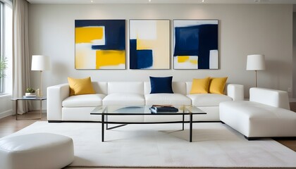Photo interior modern design room 3d illustration