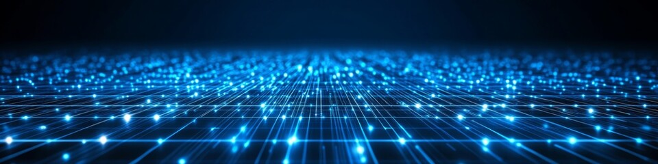 Abstract Digital Network Connectivity: Futuristic Blue Technology Background for Web Design and Cybersecurity Concepts. AI-Generated 4K Wallpaper Featuring High-Key Lighting and Cool Tones for Marketi