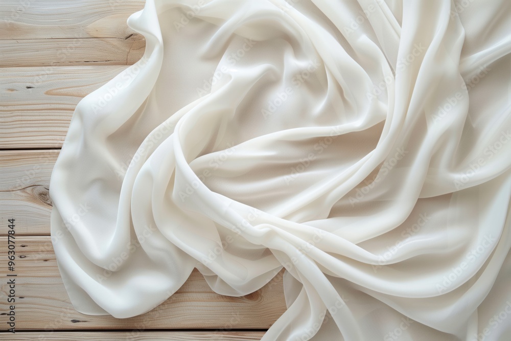 Poster close-up view of white fabric with subtle gray background. fabric appears to be made from cotton or 
