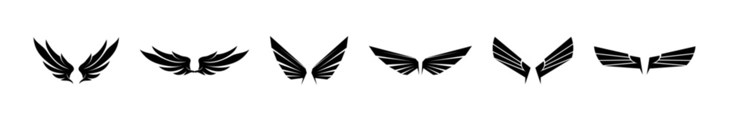 Wings icon. Flight logo