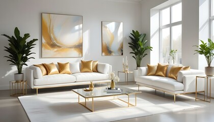 Fototapeta premium Photo interior modern design room 3d illustration