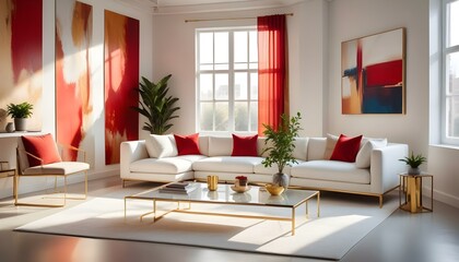 Photo interior modern design room 3d illustration