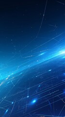 Obraz premium Abstract Digital Network Connectivity: Futuristic Blue Technology Background for Web Design and Cybersecurity Concepts. AI-Generated 4K Wallpaper Featuring High-Key Lighting and Cool Tones for Marketi