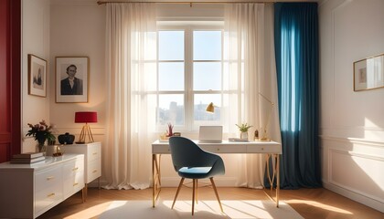 Fototapeta premium Photo interior modern design room 3d illustration