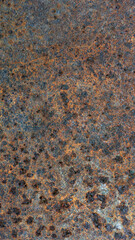 old iron sheet. Old cracked paint. Rusty metal surface. Rusty steel. vintage style. rusty iron. for background and text. close-up. oxidation, destruction. worn surface. horizontal photo