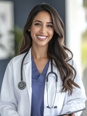 Smiling Nurse in Medical Attire