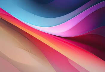 Colorful Symphony, Wavy Wonderland, Abstract Dreamscape on grainy gradient colorful with copy space for any design