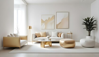 Photo interior modern design room 3d illustration