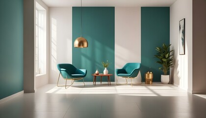Photo interior modern design room 3d illustration